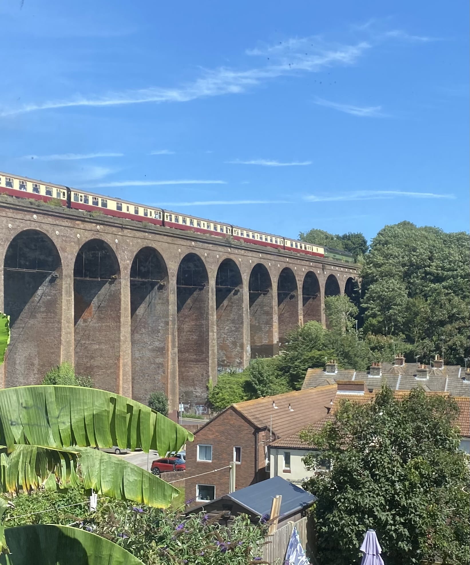 The Foord Road Viaduct with the Orient Express going over
